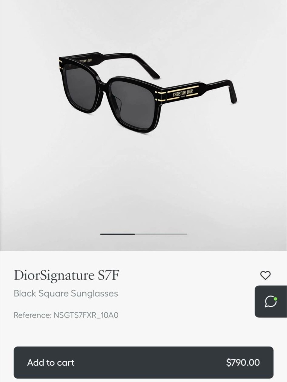 Dior Black Square Sunglasses with Gold Detail